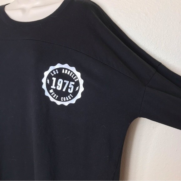Flirtitude Active Los Angeles Spirit Jersey Back Spellout Black Long Sleeve XXL - Picture 3 of 12
